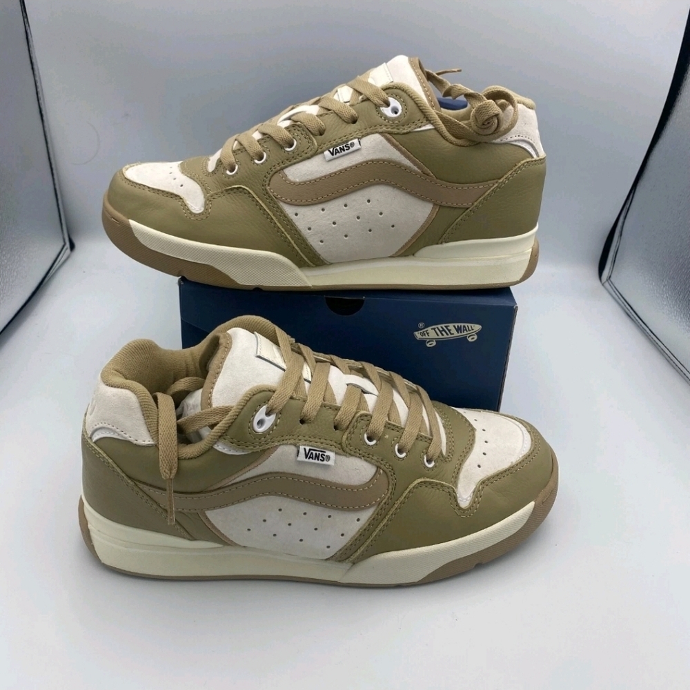 Vans Rowley XLT Men Luxury Olive and Cream Sneakers Premium Leather 082025